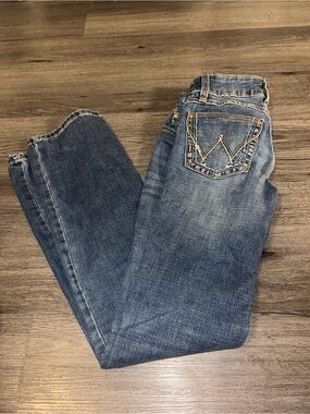 Wrangler Women's Blue Flare Wide Leg Jeans